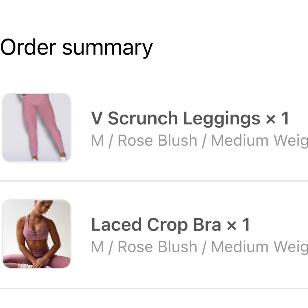 Bombshell Sportswear Rose Blush Set